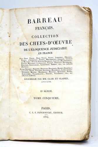 Livre ancien clair - clair, capier