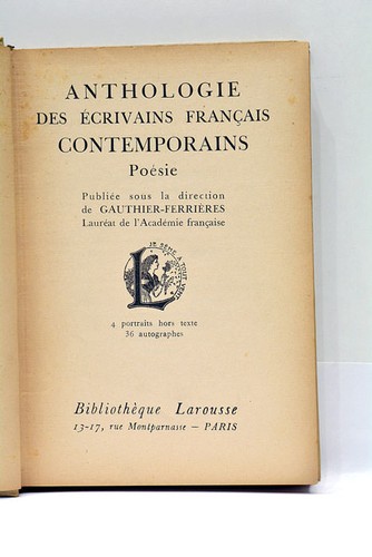 Gauthier ferrières anthologie - gauthier-ferriÈres,