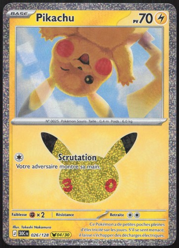 Carta pokémon pikachu - carta,
