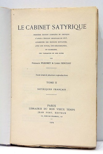 Cabinet satyrique - le,