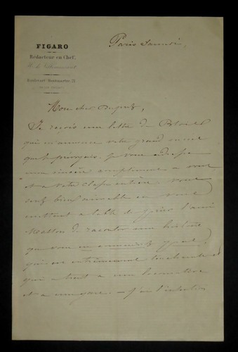 Villemessant hippolyte lettre - villemessant,