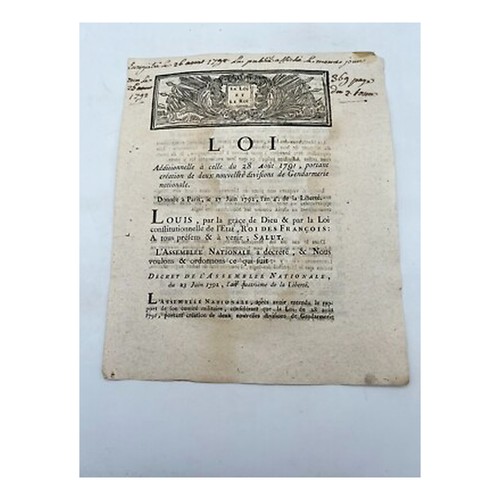 Loi additionnelle celle du - à,
