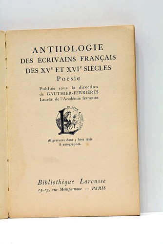 Gauthier ferrières anthologie - gauthier-ferriÈres,